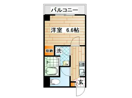 ラ・プラージュII(1K/3階)の間取り写真