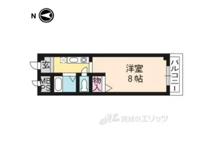 メゾン・ド・パーク(1K/3階)の間取り写真