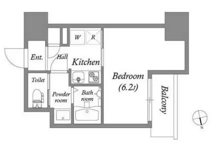 ARTIZA森ノ宮D.C(1K/10階)の間取り写真