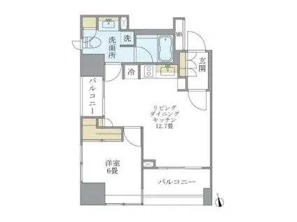 LASANTE麻布十番 ラサンテ麻布十番(1LDK/9階)の間取り写真