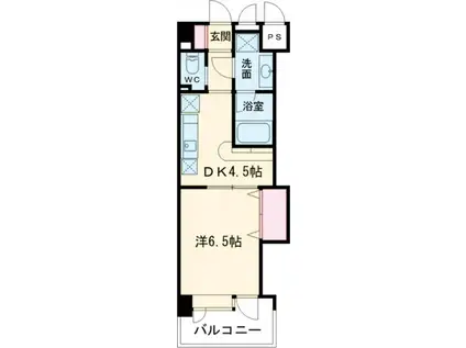 プレステージ・デル・さくらII(1DK/5階)の間取り写真