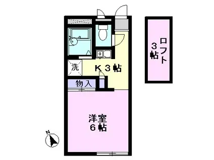 グレースマンションA(1K/2階)の間取り写真