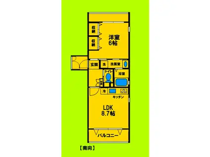 アルポルト(1LDK/2階)の間取り写真