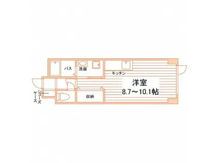 アバンギャルド4(ワンルーム/3階)の間取り写真