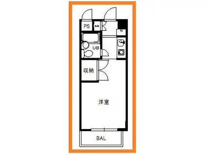アネクスドルム(1K/3階)の間取り写真