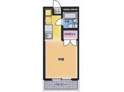 メゾンドール(1K/4階)の間取り写真