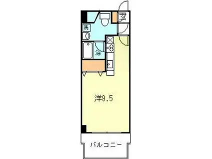 ハーベストヒルズ溝の口II(ワンルーム/2階)の間取り写真