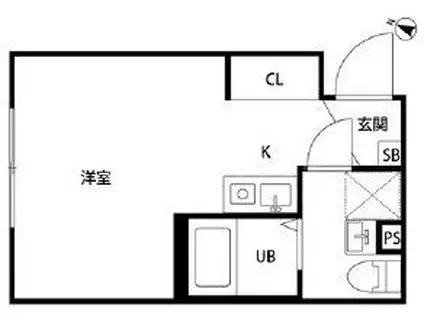 GOOD CRAFT KANAMACHI(ワンルーム/2階)の間取り写真