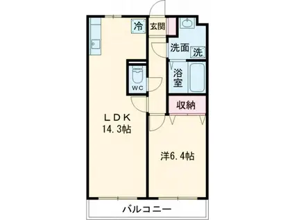 ハイツ ジョイ(1LDK/2階)の間取り写真