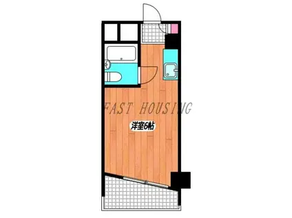 第32宮庭マンション(ワンルーム/6階)の間取り写真