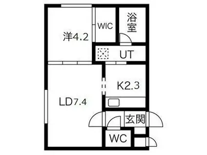 ピノ・ノワール医大前(1LDK/3階)の間取り写真