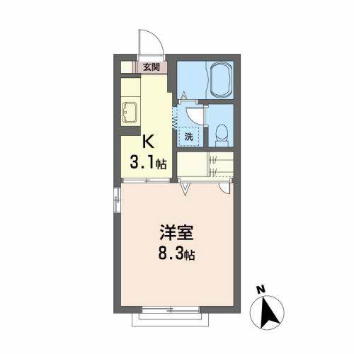 リバージュ AKEBONO(1K/1階)の間取り写真
