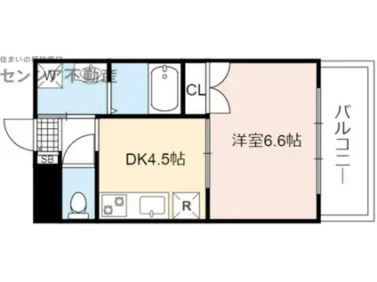 ヒットメゾン大智(1DK/3階)の間取り写真