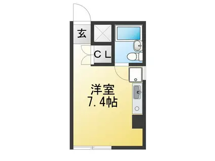 シャルル三季西日暮里マンション(ワンルーム/1階)の間取り写真