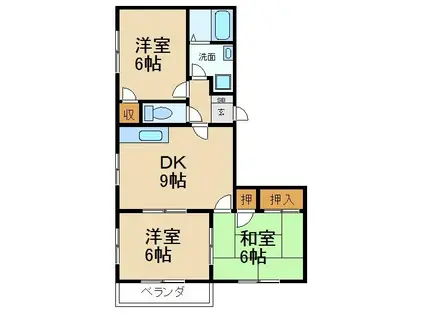 メゾン・プリミエ(3DK/2階)の間取り写真