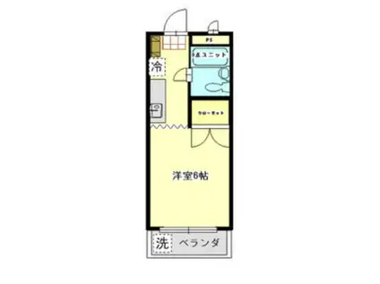 セントラルマンション(1K/4階)の間取り写真