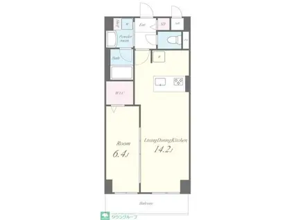 エスペランサ7(1LDK/2階)の間取り写真