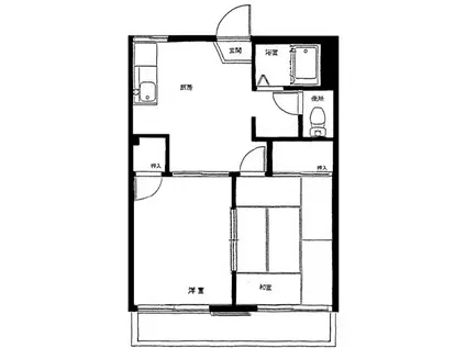 エステートI(2DK/2階)の間取り写真
