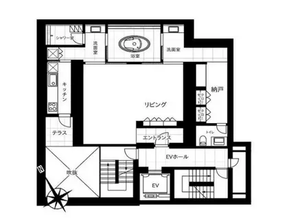 レクシード恵比寿(ワンルーム/B2階)の間取り写真