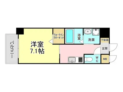 SUGAR PARK(1K/9階)の間取り写真