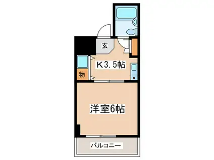 グランフェリシア南橋本駅前(1K/1階)の間取り写真