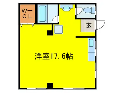 ルナステーション(ワンルーム/5階)の間取り写真