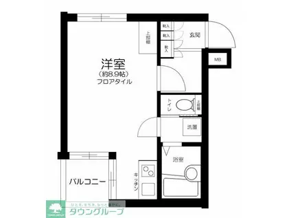 藤和シティコープ鷺ノ宮(ワンルーム/1階)の間取り写真