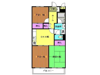 CITY12(3DK/2階)の間取り写真