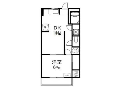アビタシオン小山(1DK/1階)の間取り写真