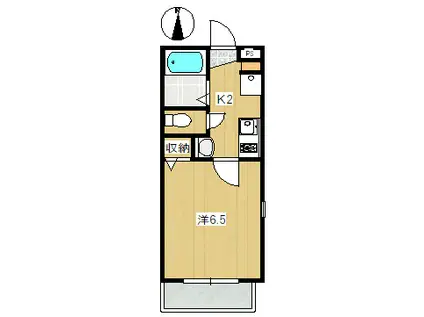 ロカ壱番館(1K/1階)の間取り写真