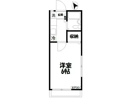 ウィステリア桜上水(1K/2階)の間取り写真