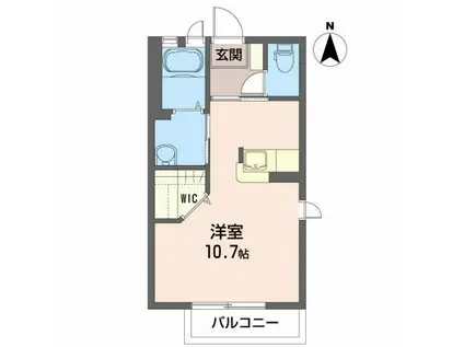 シャーメゾン ミハス(ワンルーム/2階)の間取り写真