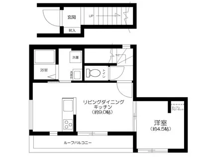 リラ奥沢(1LDK/2階)の間取り写真