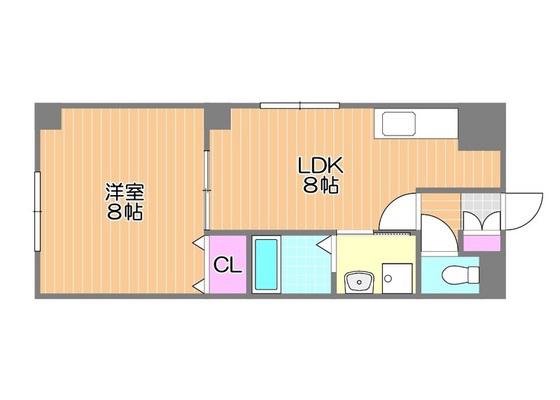 ロイヤルレジデンス(1LDK/4階)の間取り写真