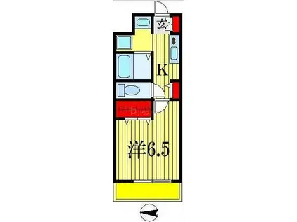 レジディア船橋II(1K/8階)の間取り写真