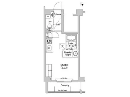 コンシェリア神楽坂(ワンルーム/3階)の間取り写真