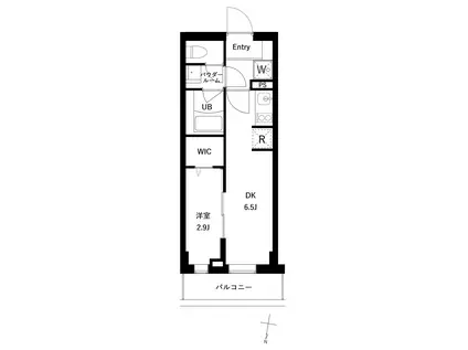 プレセダン千駄木(1DK/4階)の間取り写真