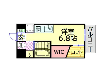 コーラルポワント難波ウエスト(ワンルーム/4階)の間取り写真