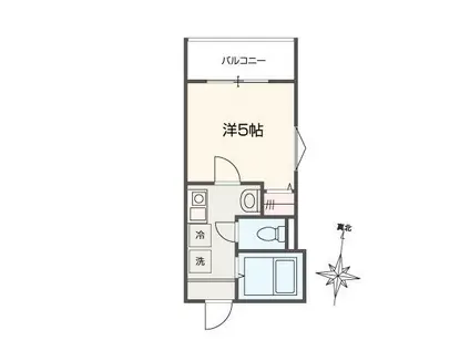 MELLAS座間(1K/1階)の間取り写真