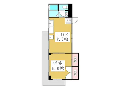 ヴィラきしもと第3(1LDK/2階)の間取り写真