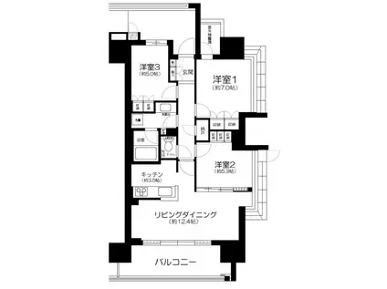 プラウドシティ池袋本町(3LDK/5階)の間取り写真