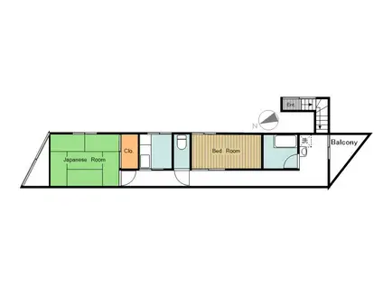 めぐみ薬局ビル2階部分(2K/2階)の間取り写真