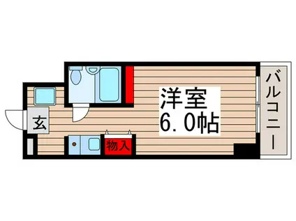 ウェルネス馬橋(ワンルーム/13階)の間取り写真