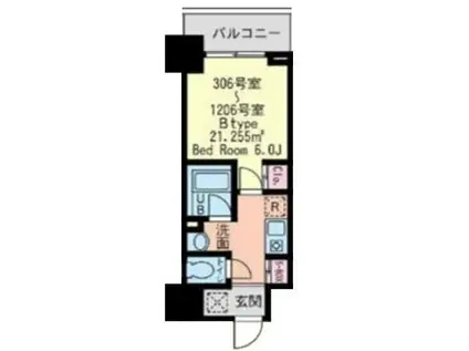 TLRレジデンス亀有(1K/9階)の間取り写真