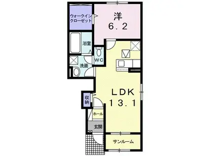 シエーネ(1LDK/1階)の間取り写真