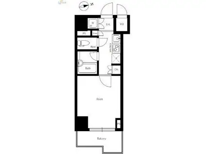 ルーブル川崎弐番館(1K/7階)の間取り写真