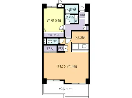 プロスペリアつくば(1LDK/1階)の間取り写真