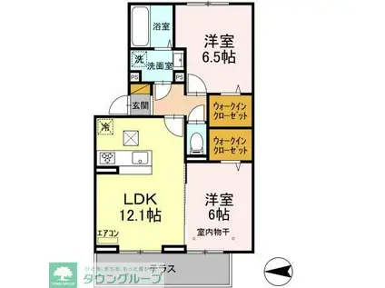 ファミリア エテルナ(2LDK/1階)の間取り写真