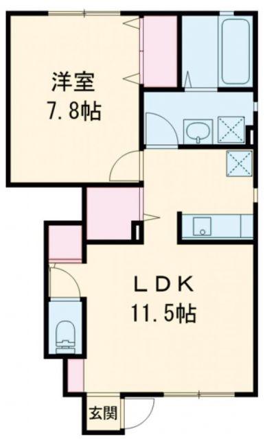 LEGACY大手町(1LDK/1階)の間取り写真