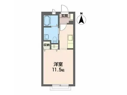 シャーメゾンゼファー(1K/2階)の間取り写真